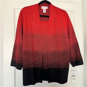 ALFRED DUNNER " Classics " Ombre Shimmer Two for One sweater set Size 1X NWT